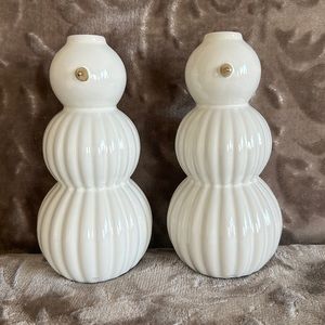 Threshold Target 2023 Snowman Ceramic Candle Holder Creamy White